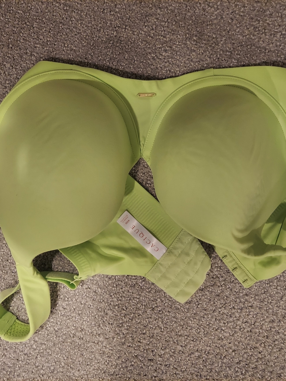 Cacique Lime Green Strapless T-Shirt Bra